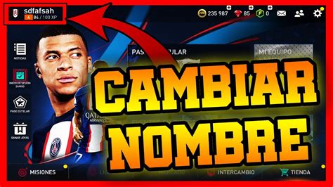 Como Cambiar El Nombre En Fc Mobile Youtube