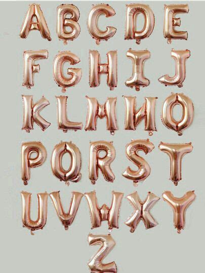 40 Metallic Blush Rose Gold Mylar Foil Helium Air Number And Letter