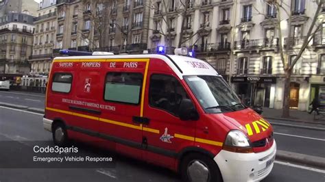 Bspp Vsav Paris Fire Dept Ambulance Youtube