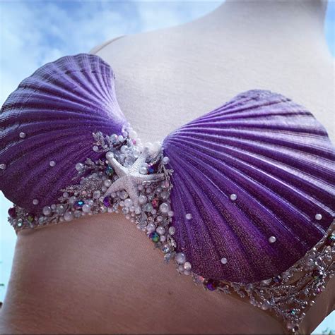 The Little Mermaid Bra Ariel Halloween Costume Mermaiding Etsy