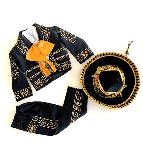 Beautiful Pieces Black Gold Boy Charro Suit Mariachi Suit Etsy