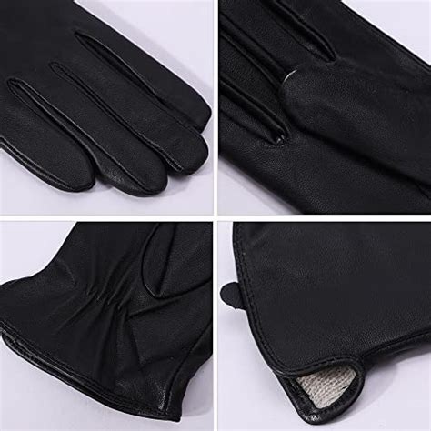 Womens Nappa Lambskin Leather Gloves Warm Cashmere Lined At Amazon