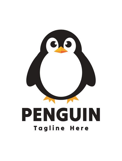 simple penguin logo 20982263 Vector Art at Vecteezy