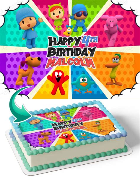 Pocoyo Crew Kids Edible Cake Toppers Edible Cake Topper Corp