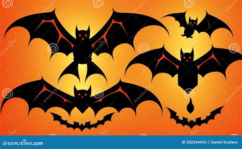 A Group of Bats Flying through the Air. Generative AI Stock Illustration - Illustration of ...