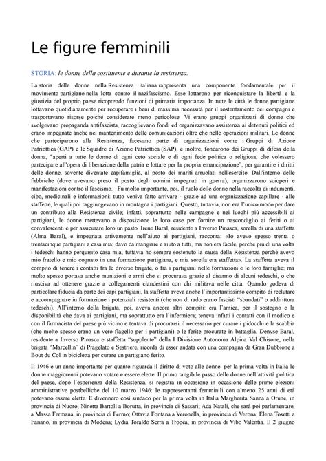 Le figure femminili nucleo tematico esame di maturità Le figure