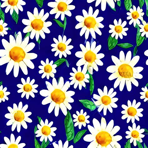 Whimsical Daisy Masterpiece Seamless Repeating Pattern Creative Fabrica