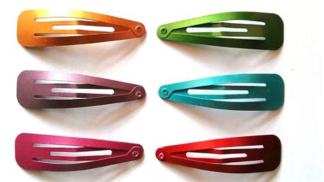 Pcs Hair Snap Clip Size Mm Mix Metallic Color