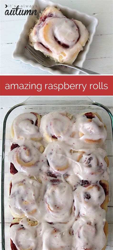 Raspberry Rolls W Cream Cheese Frosting Recipe Raspberry Roll