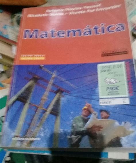 Matem Tica Volume Nico Ensino M Dio Ant Nio Nicolau Youssef Livro