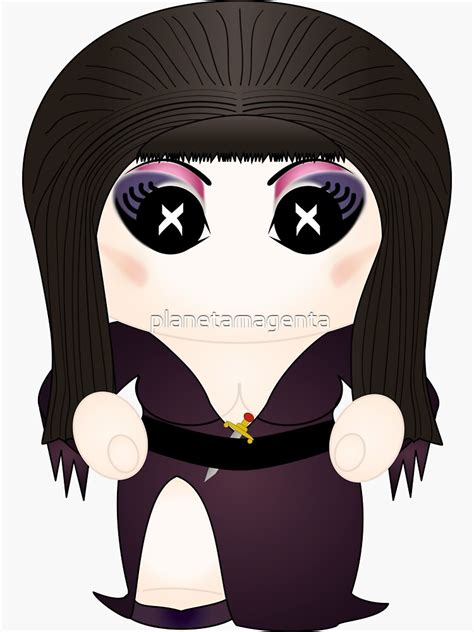 Elvira Sticker For Sale By Planetamagenta Redbubble