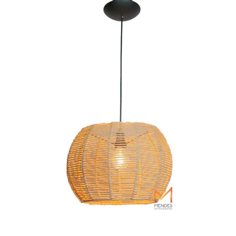 Luminária Lustre Pendente palha de milho C FIAÇAO 25X25 Shopee Brasil