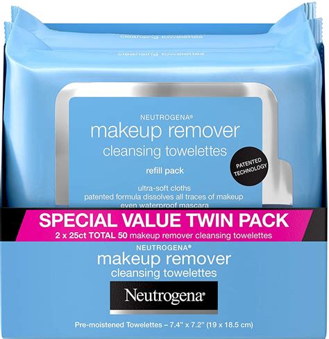 Neutrogena Makeup Remover Cleansing Face Wipes 25 Count Pack Of 2