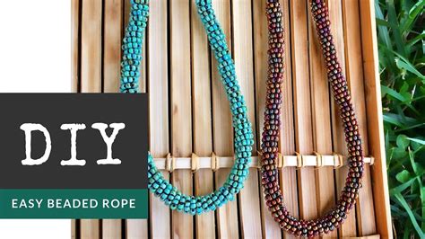 How To Make A Quick And Easy Beaded Rope Necklace In Under Minutes