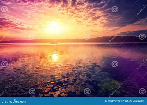 Majestic Sunset. Colorful Clouds in the Sky Stock Photo - Image of ...