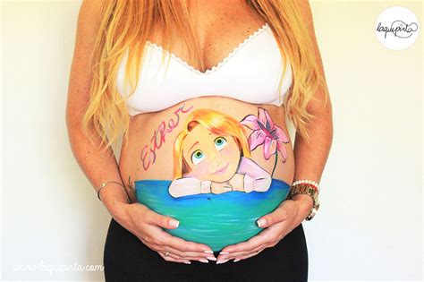 Belly Painting Rapunzel Barriga Pintada La Que Pinta Bcn