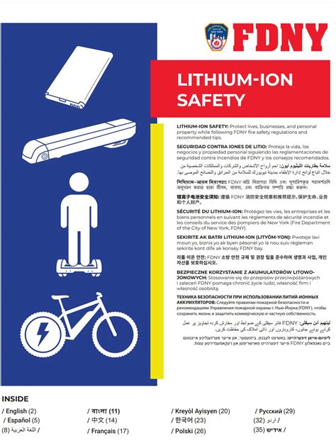 lithium-ion batteries safety NYC