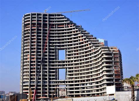 The Construction Of Large Buildings Of Different Architectural — Stock
