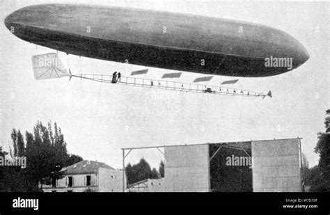 Alberto santos dumont airship Black and White Stock Photos & Images - Alamy