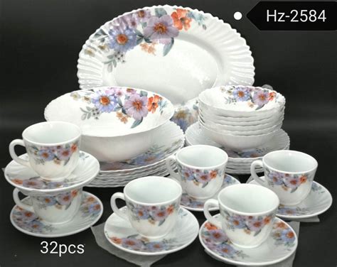 32pcs Arc Opal Dinner Set Pinggan Makan Mangkuk Kaca Lazada