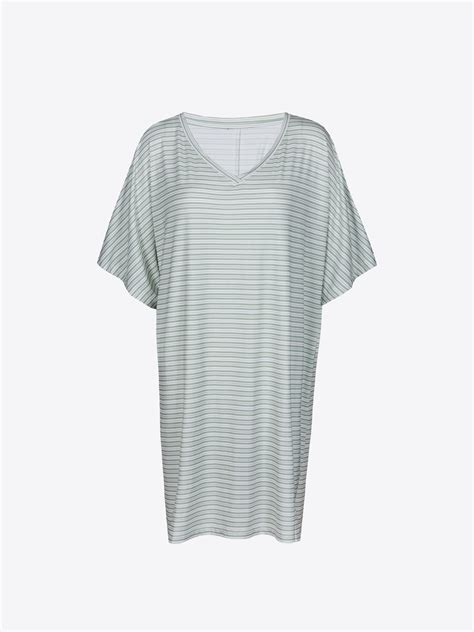 Lily Kortärmad Nattlinne Picnic Stripes kr CHANGE Lingerie