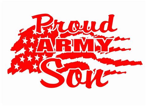 Proud Army Son Decal Sticker