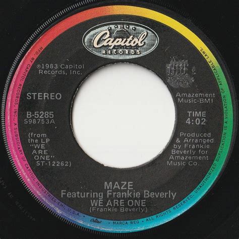 Yahoo Maze Featuring Frankie Beverly We Are One R