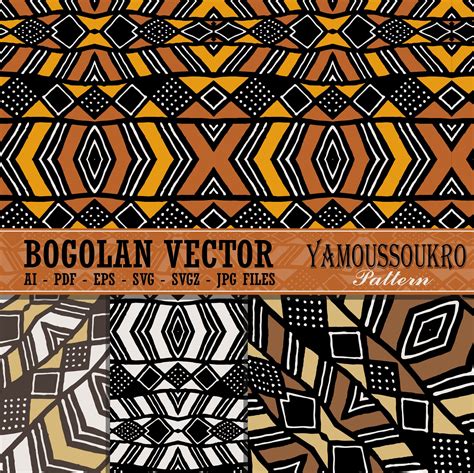 AFRICAN BOGOLAN vector Pattern AI jpeg svg svgz pdf eps | Etsy