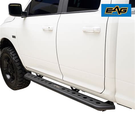 EAG Steel Running Boards Compatible With 2009 2018 Dodge Ram 1500 Quad