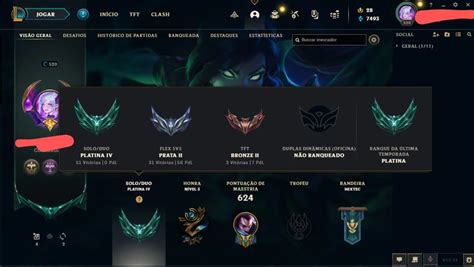 Conta League Of Legends Platina Lol Dfg