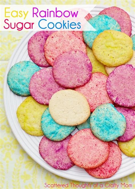 Easy Rainbow Sugar Cookies Scattered Thoughts Of A Crafty Mom By