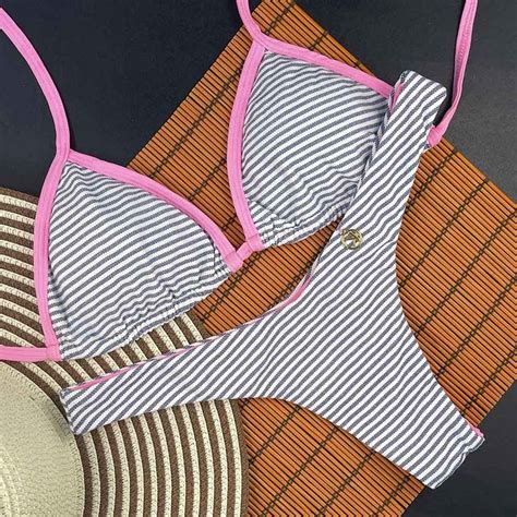 Denim Bikini Set Mara Top Eva Thong