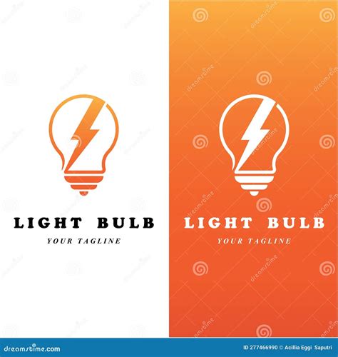 Creative Light Bulb Logo And Vector Stock Vector Illustration Of