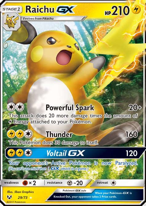 Raichu Gx Shining Legends Pokemon Card