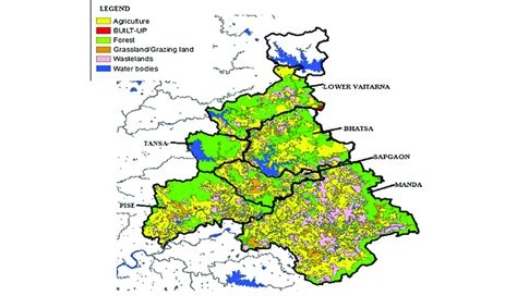 Land Use Land Cover Of The Studied Watersheds Source Digitized Maps