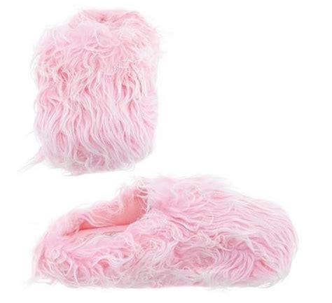 Light Pink Fuzzy Slippers For Women M 65 75 Uk Shoes And Bags