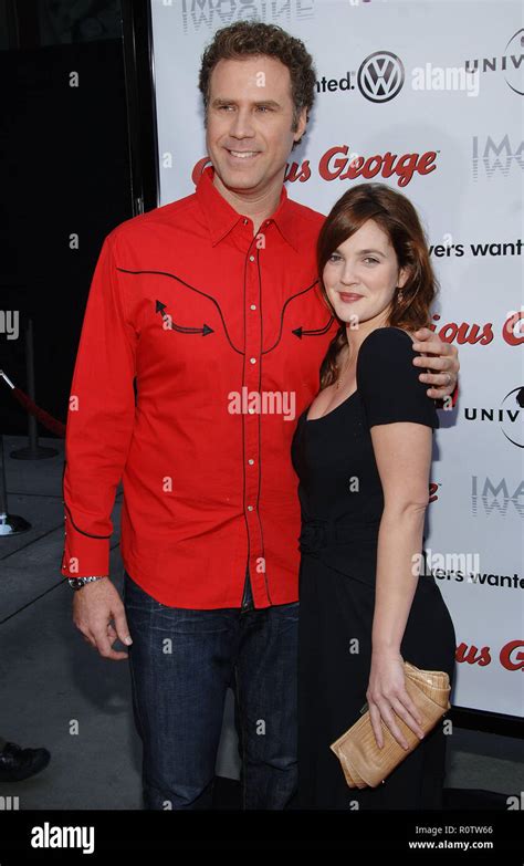 Will Ferrell and Drew Barrymore arriving at the CURIOUS GEORGE Premiere ...