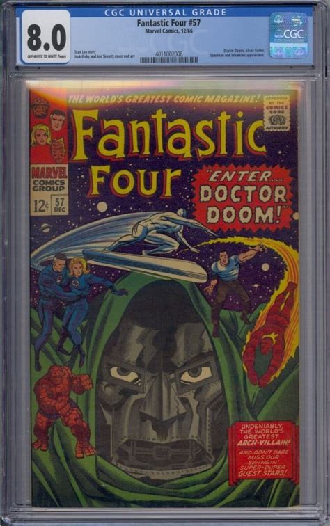 Fantastic Four 57 CGC 8 0 Doctor Doom Silver Surfer Sandman Jack Kirby