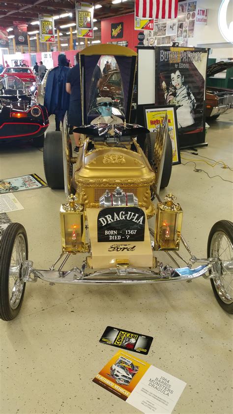 George Barris Tv Cars The Batmobile And Dragula At The Carilse Pa Ford