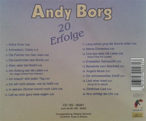 Erfolge Andy Borg Cd Album Muziek Bol