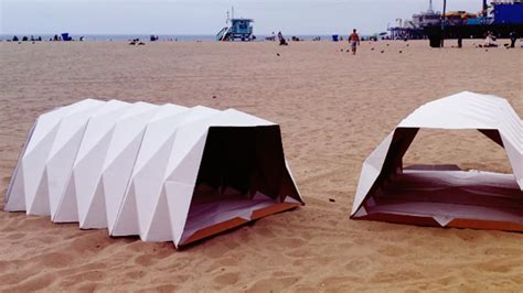 Origami Inspired Cardboard Homeless Shelters To Help People Get Off T