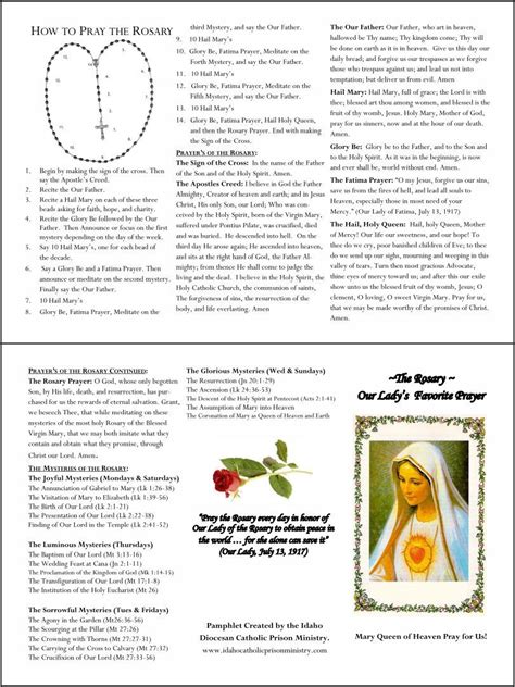 How To Say The Rosary Printable - Printable Word Searches