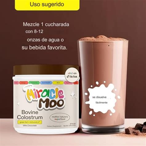 Miracle Moo Suplemento De Calostro Bovino 30 Porciones Para La Salud