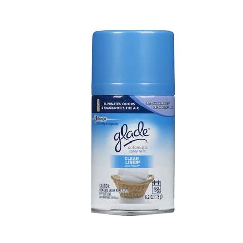 Glade 6 2 Oz Clean Linen Automatic Air Freshener Spray Refill 6 Pack