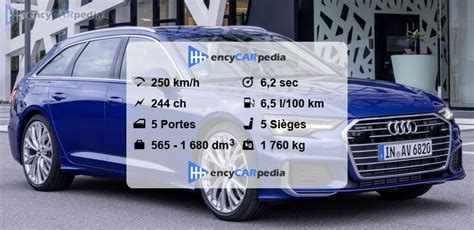 Audi A6 Avant 45 Tfsi Quattro C8 Fiches Techniques 2019 2024 Performances Taille Faits Et