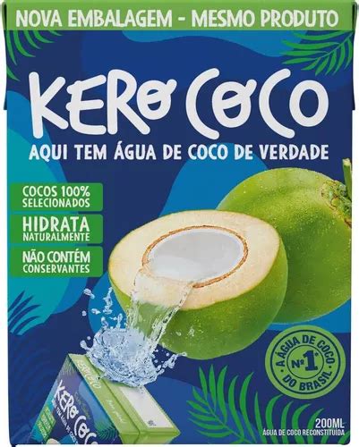 Água De Coco Kero Coco Caixa 200ml Kit C 12unidades Parcelamento sem