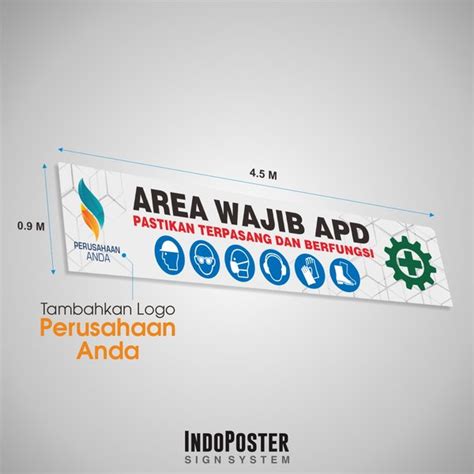 Jual Spanduk Banner K Safety Area Wajib Apd Ppe Alat Pelindung Diri Di