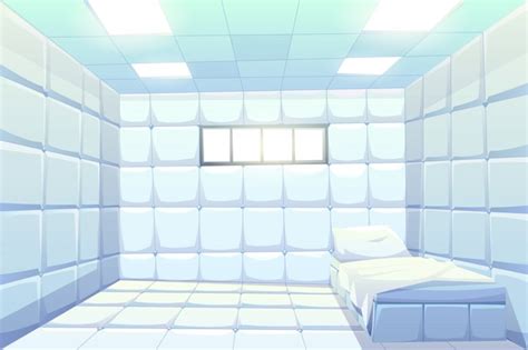 Free Vector | Asylum empty room for insane patient