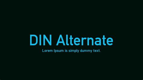 Din Alternate Font Download Free For Desktop And Webfont