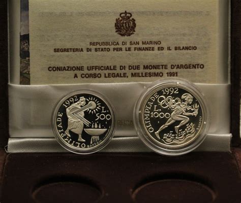 Monete Da Collezione San Marino Lira Commemorative In Argento FS